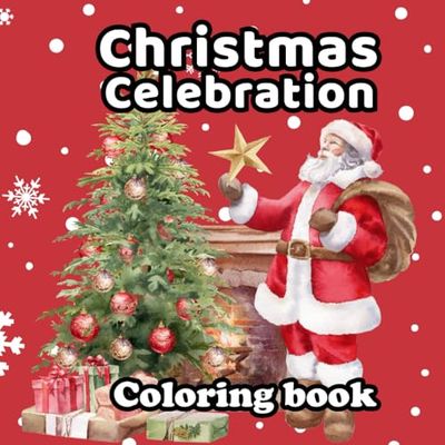 Xmas corner celebration : Coloring Book for Adults & Teens, Bold and Easy Designs, Simple Illustrations Featuring Cute Holiday, Christmas trees, ... Designs, Volume-3, 50 pages, 8.5” x 8.5”