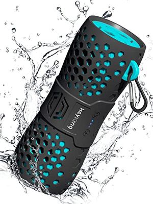 HEYSONG Bluetooth Box, Music Box Bluetooth Speaker with IPX7 Water Protection Stereo Sound Intensive Bass, Bluetooth 5.0, Dual Pairing, Portable Wireless Speaker for Camping, Outdoor, Garden