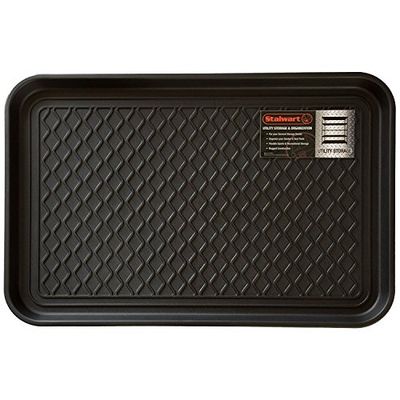Stalwart Bac de Coffre pour intérieur/extérieur résistant aux intempéries – Tapis de Chaussures en Plastique Dur avec Bord surélevé pour entrée, terrasse et Patio (Noir)
