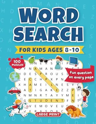 Word Search For Kids Ages 8-10: 100 Word Searches And100 Fun Questions