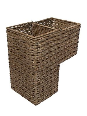 Kouboo 1060100 Camisola Weave tecida à mão, vime, cesta de passo de escada, cor castanho