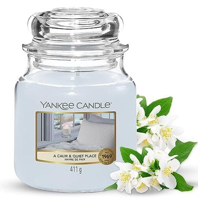 Yankee Candle Doftljus | A Calm & Quiet Place | brinntid upp till 75 timmar, medelstor i glas