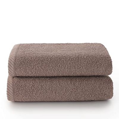 Top Towel - Plus - Lot de 2 Serviettes de Bidet - Serviettes de Bain - Petites Serviettes - 100% Coton - 400 g/m² - Dimensions 30 x 50 cm - Vison