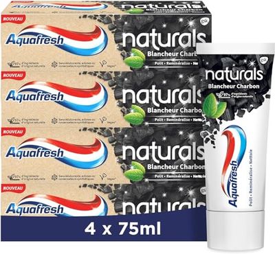 Aquafresh Natural Carbon, opakowanie 4 x 75 ml