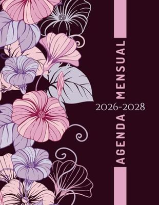 Agenda Mensual 2026-2028: Planificador de 3 Años con Calendario Mensual, Espacio para Notas y Objetivos – Ideal para Organización Personal, Trabajo y Estudiantes