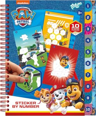 Totum Paw Patrol Stickers op Number Boek