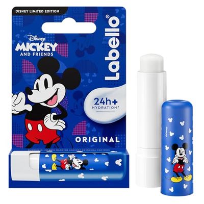 LABELLO Musse Pigg Limited Edition Disney (1 x 5,5 ml), fuktgivande läppbalsam för barn, vårdande läppbalsam med långvarig fukt