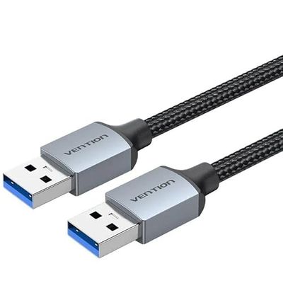 Watio Wave Câble USB 3.0 de 1 m, type mâle vers mâle, noir, haute vitesse pour transfert de données jusqu'à 5 Gbps