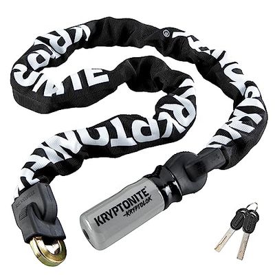 Kryptonite (001874) Corrente integrada anti-roubo - Kryptolok 912 (9,5 x 1200 mm), cadeado de qualidade unissexo para adulto, preto (Black), 9,5 x 120 cm