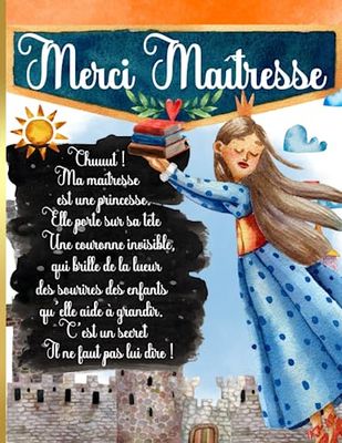 Ma Maîtresse est une princesse: CADEAU MAÎTRESSE D'ÉCOLE : idée cadeau fin d'année original à offrir | planificateur quotidien | GRAND FORMAT A4 | 107 pages