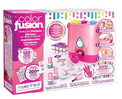 Make It Real 2902561 Color Fusion Polish Designer, DIY, Creative Kit Designs Yourself, Children's Nail Varnish Water-Based