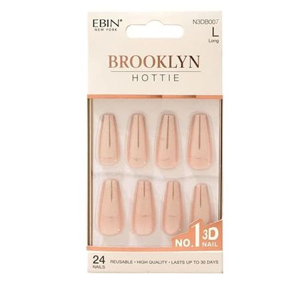 EBIN NEW YORK 3D Nail Brooklyn Hottie - Long (24 Nails Pack)-N3DB007