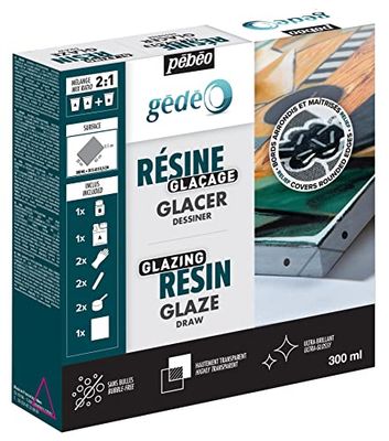 Pébéo Kit résine de glaçage 300 ml Transparente