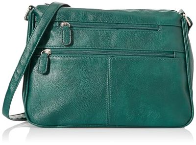 Envy Women's Cathy Plain Teal Shoulder Bag, Medium