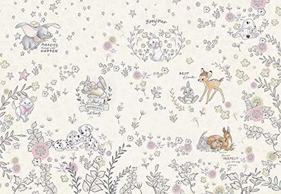Komar Papel de parede fotográfico Disney | Best of Friends, 368 x 254 cm, decoração de parede, Bambi, bumbo, Marie, Baby, quarto das crianças, quarto de bebé, decoração de parede, 8-4023