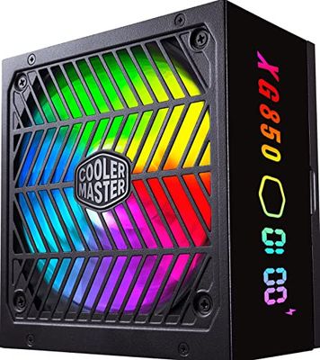 Cooler Master XG 850 Plus Platinum PSU (UE) - 80 Plus Platinum (Eficiencia +92%) 850W, Fully Modular, Display Tiempo Real, Condensadores 100% Japoneses, Ventilador FDB ARGB 135mm - 10 Años de Garantía