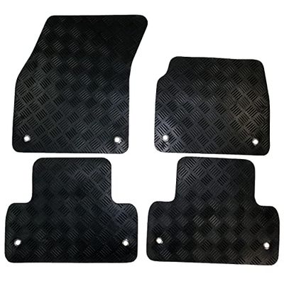Rubber Car Mat Set Compatible/Replacement For Hyundai i20 (MK 1) (Years 2008-2009) Tailored Mats, Heavy Duty, Waterproof, Non Slip