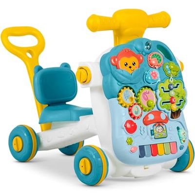Mesa educativa, pizarra, empujador, andador interactivo, 5 en 1, Ricokids