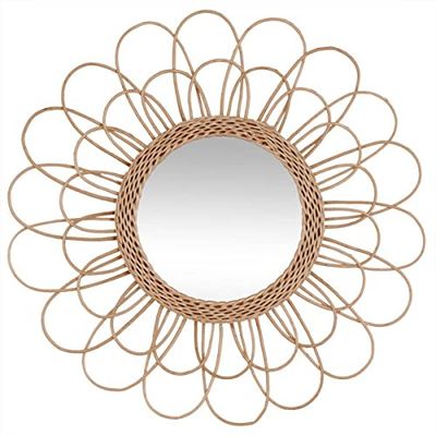 Spiegel bloem – rotan D56 cm – sfeer voor gebruik binnenshuis