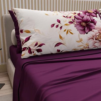 PETTI Artigiani Italiani - Sábanas de algodón con Fundas de Almohada de impresión Digital, sábanas matrimoniales, Juego de Cama matrimonial, Dalian, 100% Made in Italy