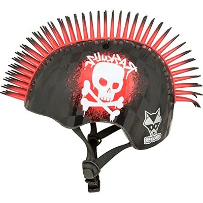 RASKULLZ Kinderhelm (5+ JAAR) - Skull Hawk Red - Unisize 50-54cm