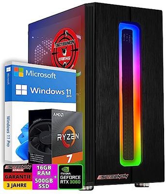 ScreenOn - Ryzen 7 5700G - 500GB M.2 - RTX 3060 - Game PC A40133 - WiFi