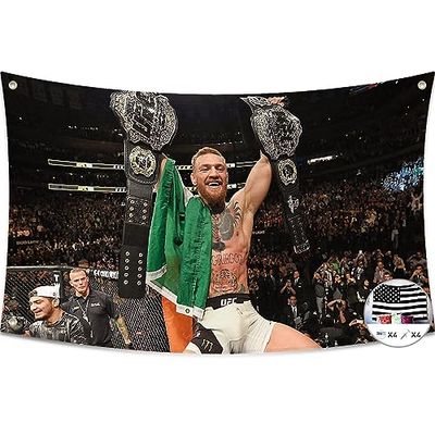 Probsin Conor Boxning McGregor flagga 91 x 152 cm motiverande flagga banderoll festtillbehör gårdsskyltar heminredning hängande affisch för college rum man grotta välkommen fotobakgrund med