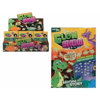 BigBuy Fun Set d'autocollants Glow Show Dinosaurs Fluorescent