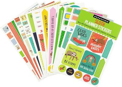 Essentials Sloths Planner Stickers (Over 160 Stickers!) (Essentials Planner Stickers), White