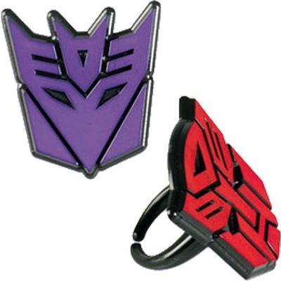Dekoback 01-14-00524 Lot de 12 bagues décoratives Transformers