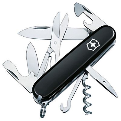 Victorinox Climber, Navaja Multiuso Suiza, Cuchillo bolsillo, Regalo, 14 Funciones, Hoja grande, Sacacorchos