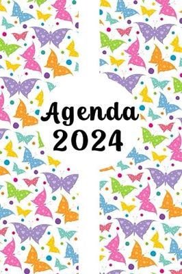 Agenda 2024 settimanale Formato A5: Pianificatore Settimanale da Gennaio a Dicembre 2024, 12 mesi, 1 Settimana Su 2 Pagine , Bilingue (ITALIANO-INGLESE)