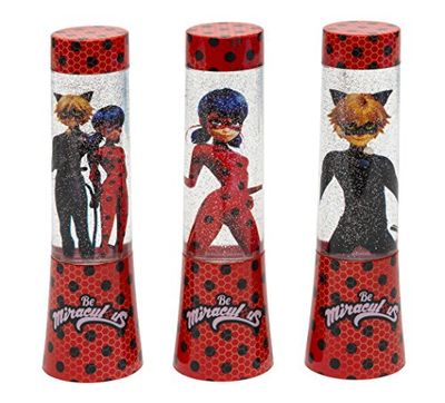 Joy Toy Miraculous 65973_12 Lampe LED à paillettes 4, 5 x 4, 5 x 15 cm dans un tube d'emballage – Fonctionne avec piles