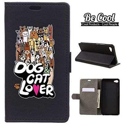 Becool FOL-ME031 beschermhoes voor Meizu M3X, Liefhebber van honden en katten, 50 hojas