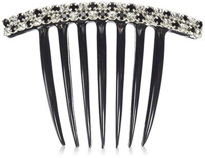 Caravan 0.5 oz Twist Comb with Jet and Crystal Swarovski Stone