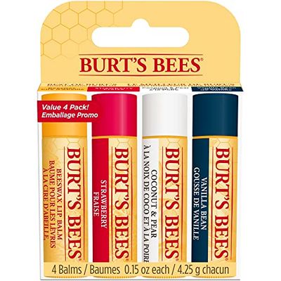 Burt's Bees Les Meilleurs Baumes Hydratant 100 % Naturels Multipack 4 Pièces
