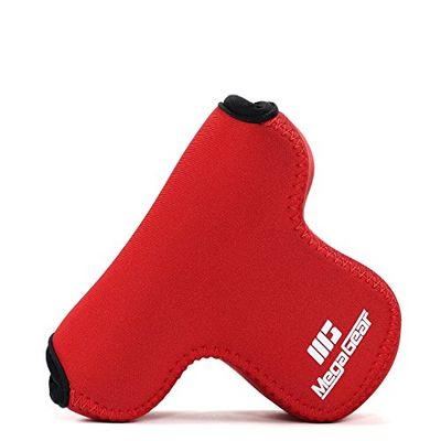 MegaGear MG1008 Para Fujifilm X-A10, X-A5, X-A3, X-A2, X-A1, X-M1 (16-50 mm) Estuche de cámara ultra ligero, de neopreno - Rojo