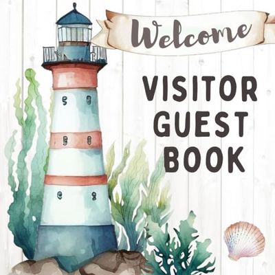 Visitor Guest Book: Welcome Guest Sign In Book For Vacation Rental, Beach Home