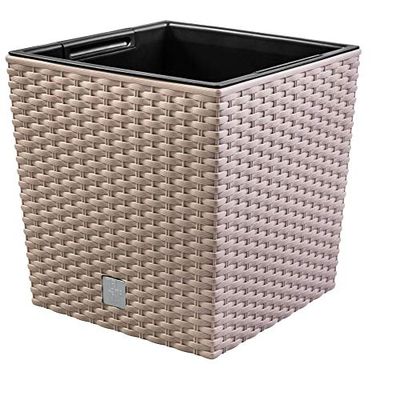 PROSPERPLAST Rato 4 litres avec bac de plantation mocca 17 x 17 x 17 cm.