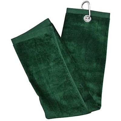 Longridge Luxury 3 Fold Golf Towel - Green,