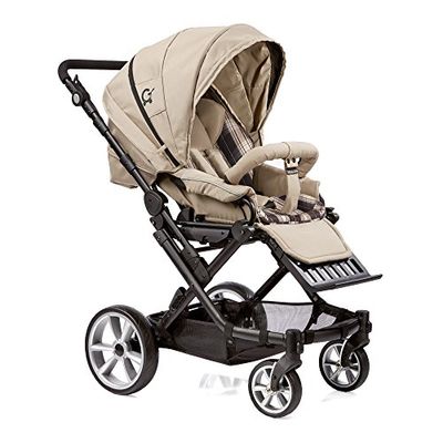 Gesslein Poussette 290100 Trend avec couffin de voyage beige C1 en 170 et structure Loop