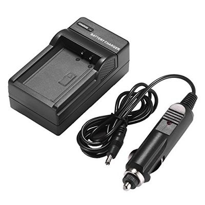 amsahr Grade A Celle della batteria e caricabatteria digitale con tecnologia Smart, ingresso: AC 100 – 240 V, 50/60Hz/uscita: DC 4.2 – 8.4 V, 600 ma per Samsung SLB-0837 1237 Grigio