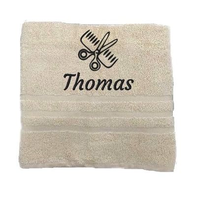 Asciugamano personalizzato con nome e nome del lavoro Nome splendidamente ricamato Asciugamano da bagno Asciugamano in cotone 100% Asciugamano da bagno con nome (140 x 70 cm, Stilista)