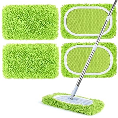 AiQInu 2pcs Replace mop Pads, Polyester, Green