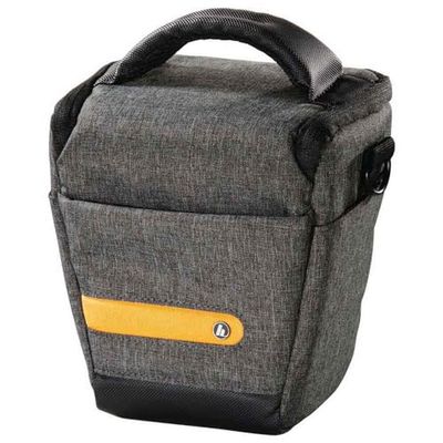 Hama "Terra Camera Bag Made of Recycled Polyester (Photo Bag for Digital Camera 16 x 10 x 16 cm, Strap for Hanging as Shoulder Bag, Belt Loop for Carrying as a Bum Bag, Carry Handle) Grey