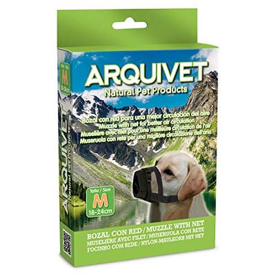 Arquivet Muilkorf voor honden van nylon met net - M