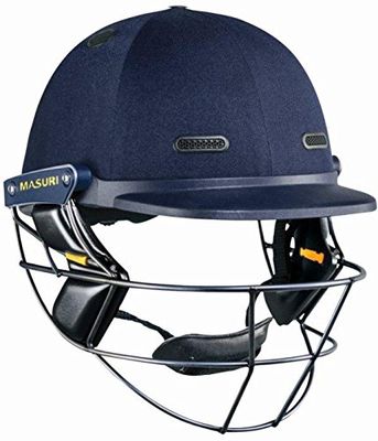 Masuri Unisex Adult Vision Series Test Titanium Cricket Helmet - Black, Medium