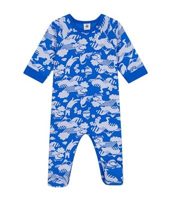 Petit Bateau A09OX Pyjama, pyjama, goed slapen, Fuji/Marshmallow, 18 maanden, uniseks baby, Fuji/Marshmallow, 18 Maanden