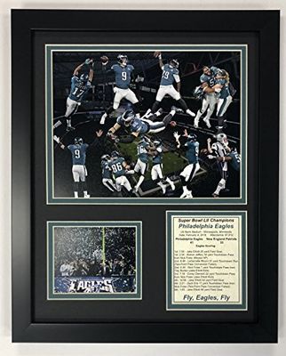 Legends Never Die Philadelphia Eagles Super Bowl 52 NFL Champions Collectible | Ingelijste fotocollage muurkunst decor - 30,5 cm x 38 cm, (11856U)