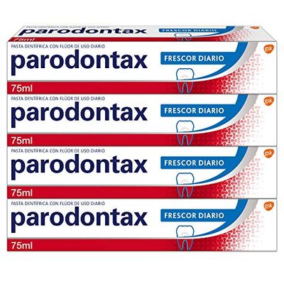 Parodontax Dentifricio aiuta ad avere e prevenire il sanguinamento delle gengive, freschezza quotidiana, confezione da 4 x 75 ml